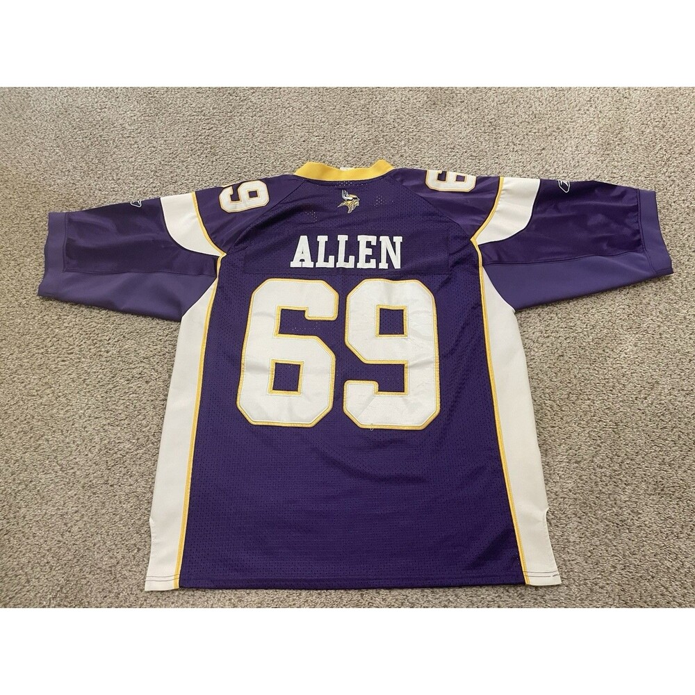 Jared Allen Minnesota Vikings #69 Stitched Reebok Purple Jersey Mens Size 50 - Picture 2 of 6